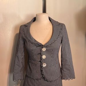 Nanette Lepore 2 piece black and white suit